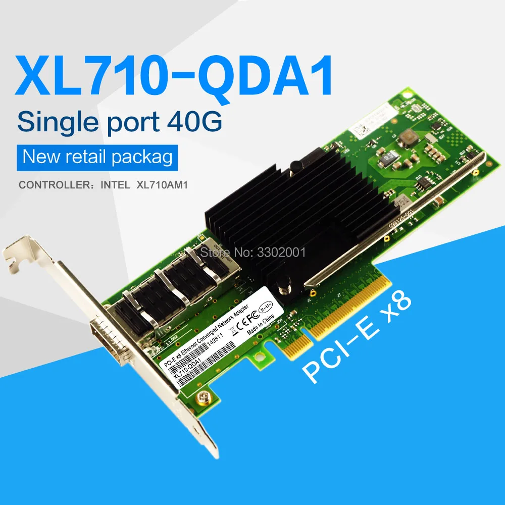 Intel XL710 чипсет PCIe 3,0X8 QSFP+ 40G однопортовая сетевая карта XL710-QDA1