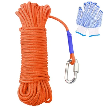 

Fishing Magnet Rope 20 Meters, Heavy Rope with Lock,All Purpose Nylon High Strengte Cord Rope - 65 Feet, Diameter 6Mm