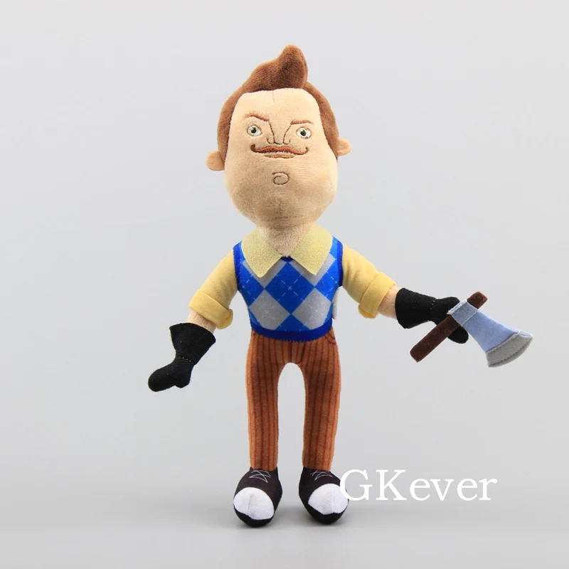 10 'ཕ см Hello Neighbor плюшевые куклы игрушки соседский фартук Тесак и кофе мягкая