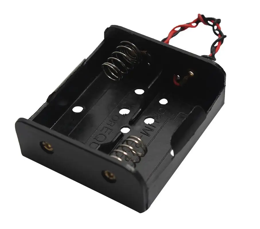 

MasterFire 10pcs/lot Battery Holder Storage Box Case for 2 X C Size Batteries With Wire Leads 2 Slots 3V Clip DIY Accessories