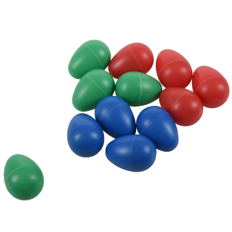 12x Пластиковые ударные maracas шейкеры игрушка, музыкальное яйцо