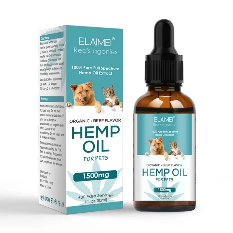 New Hemp Essential Oil for Dogs Natural Herbs of Pet Care Anxiety Relief Pain Joint hip Strengtheens immunity | Красота и здоровье