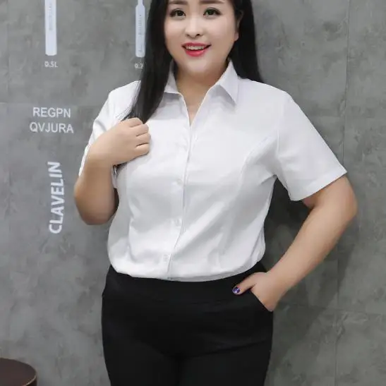 Белый 9XL 8XL 7XL 6XL 5XL vetement femme женская рубашка офисная одежда женская рубашка блузка лето плюс размер Blusas рубашки M278 - Цвет: Белый