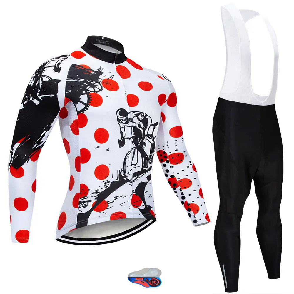 set 5 no fleece Мужская зимняя теплая одежда для велоспорта, новинка, Moxilyn с длинным рукавом, комплект из Джерси для велоспорта, Ropa Ciclismo, MTB, велосипед, одежда для велоспорта - Цвет: set 5 no fleece
