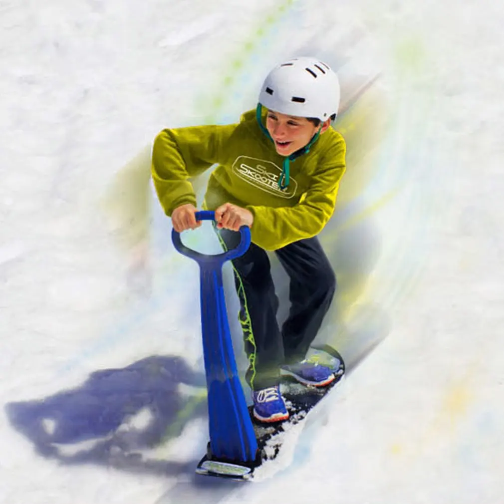 

3 Color Outdoor Sports Portable Foldable Plastic style Single Board Snow Grass Sand Board With Armrests for Children&Adults