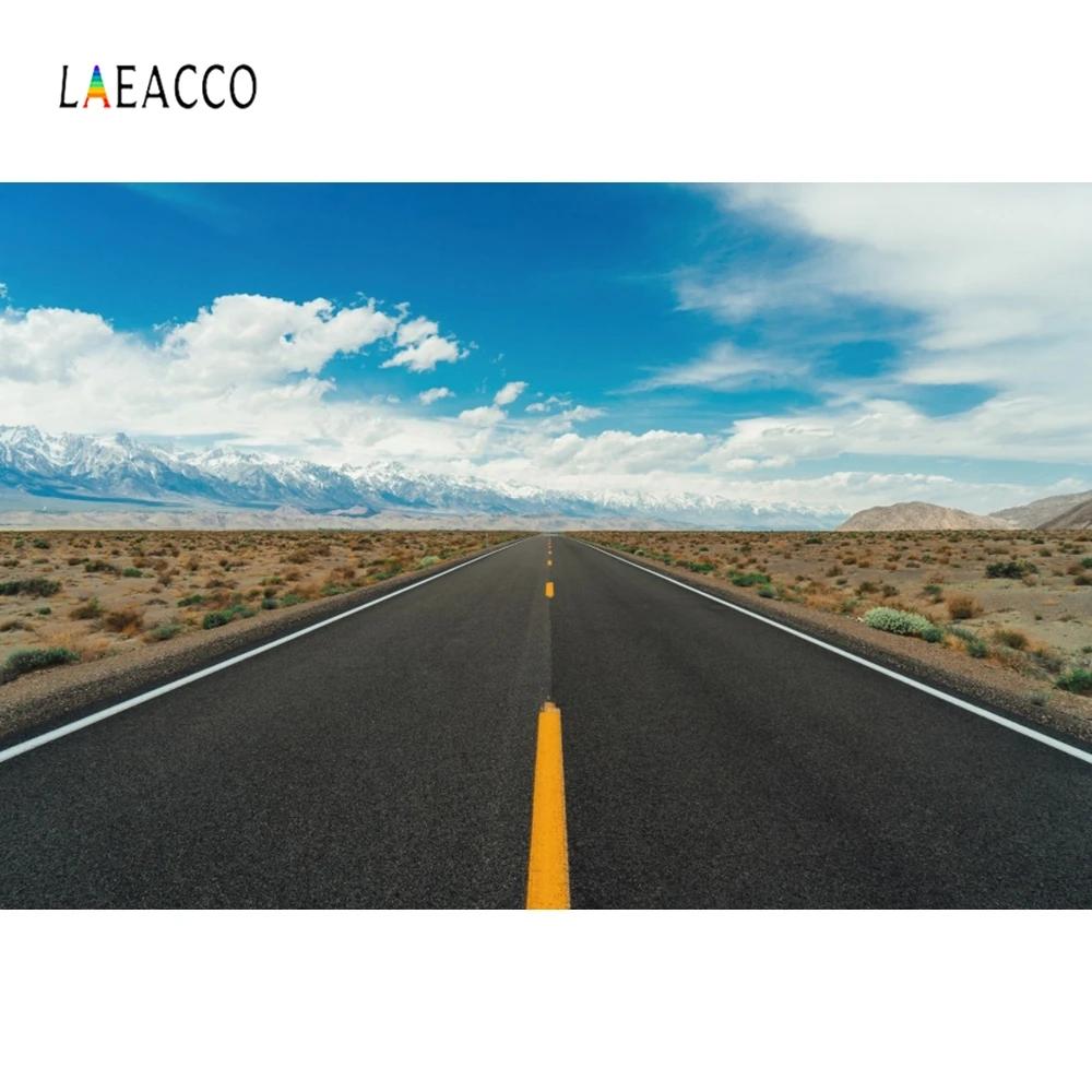 Laeacco дорога небо фон для фотосъемки на заказ с пейзажем портретной фотосессии