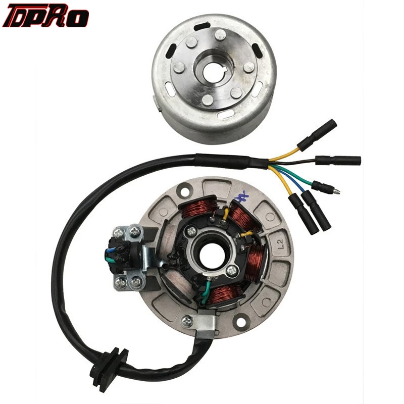 TDPRO Мотоцикл Dirt Pit Bike 6 полюсов катушка зажигания СТАТОР Маховик Ротор для YX 140cc 150cc