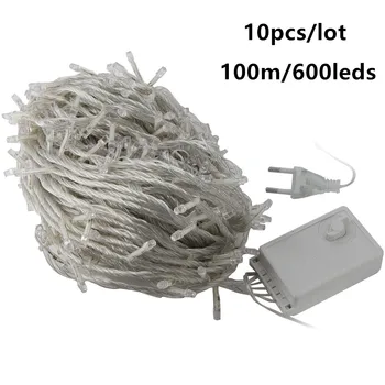 

600LEDs Christmas Fairy String Lights for Wedding Party Patio Holiday Decoration 100M 8 Modes Memory Function 220V 10pcs/lot