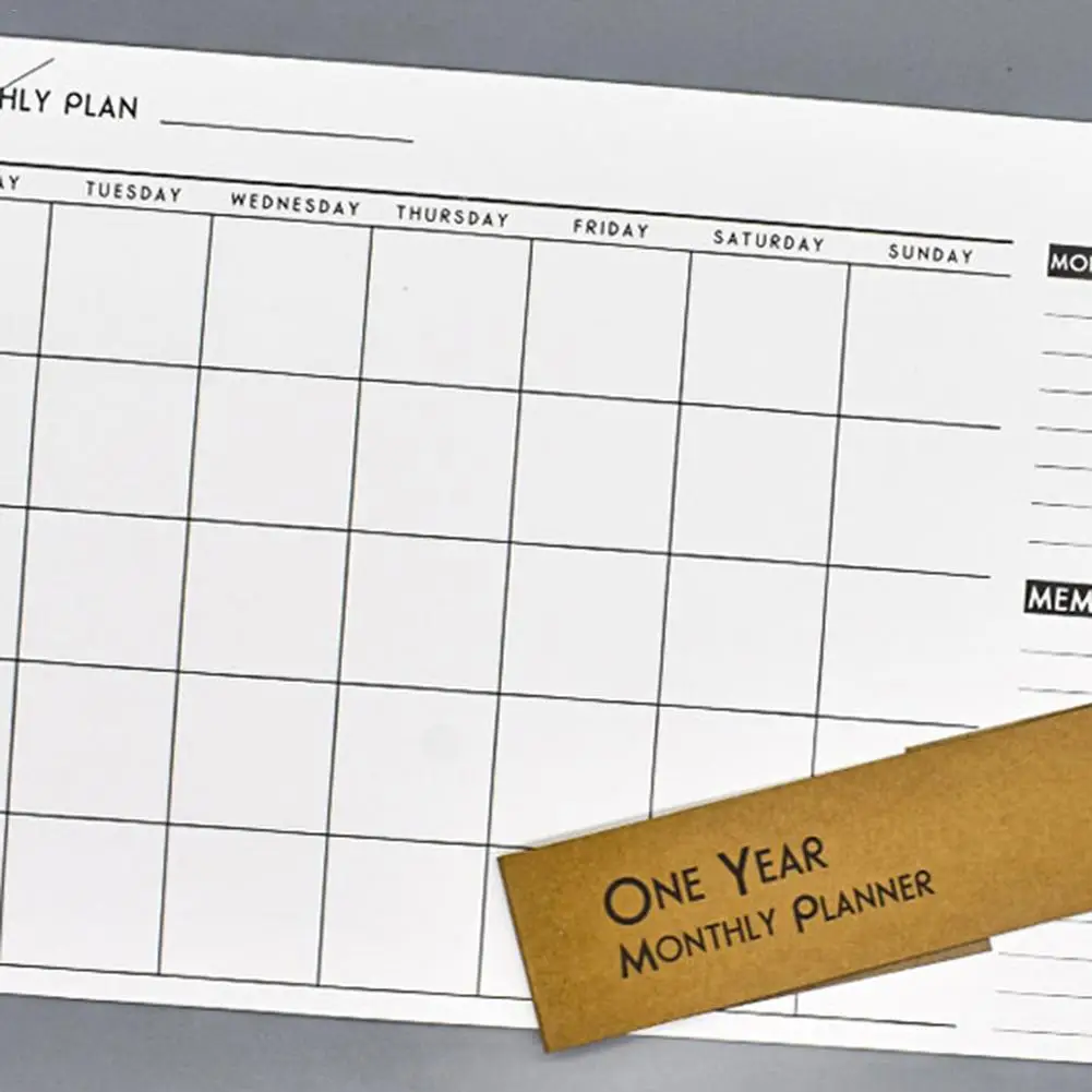 Простой ежемесячный график простой А3 планировочный календарь Памятка для домашнего офиса планировщик на стену канцелярские принадлежности для офиса