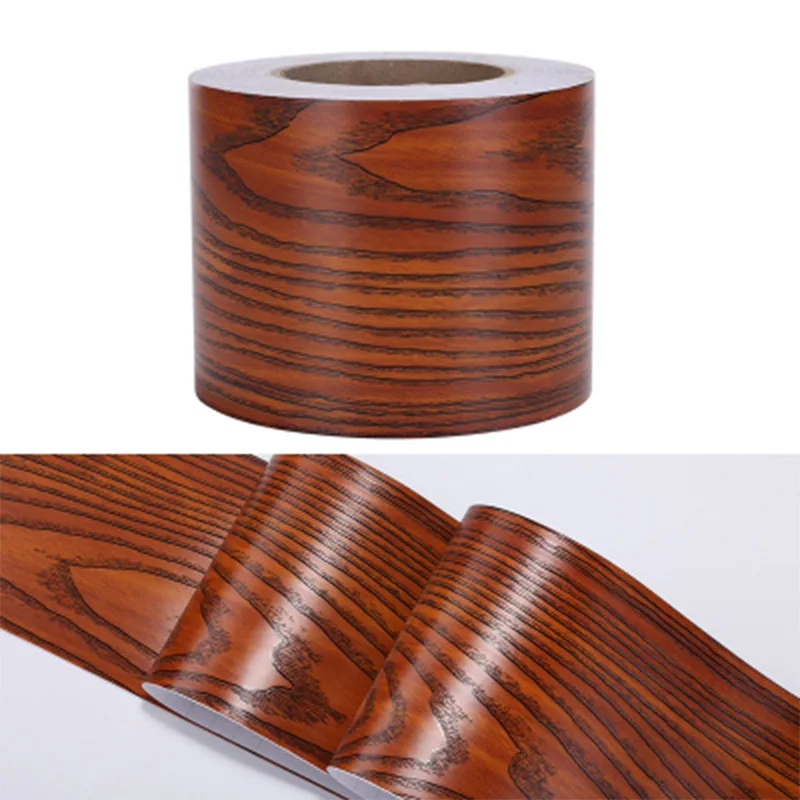 DIY самоклеящаяся напольная контактная бумага деревянный стиль окантовочная линия наклейка Водонепроницаемая виниловая линия талии настенная бумага домашний декор - Цвет: Wood 8602