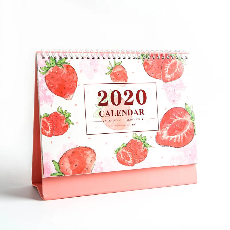 Creative Fruit Series Desktop Paper Calendar dual Daily Scheduler Large Table Planner Yearly Agenda Organizer