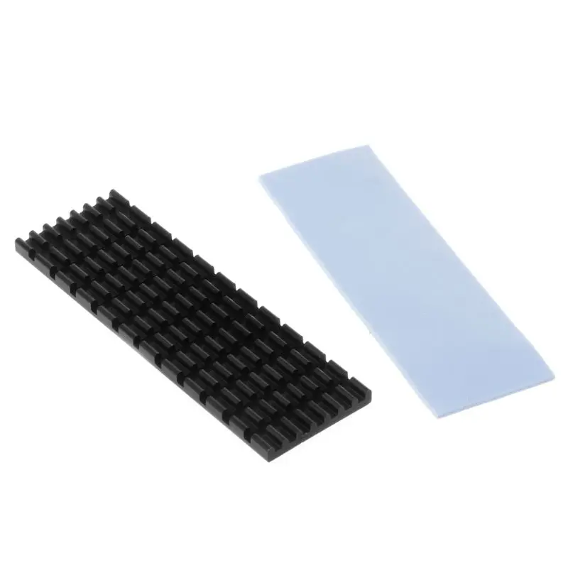 

Black Heatsink Heat Dissipation Radiator M.2 NGFF Cooling Heat Sink Heat Thermal Pads for M.2 NGFF 2280 PCI-E NVME SSD