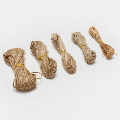 Party Supplies Hemprope Rope Decoration Twine Jute Brown Weaving Home Decor Manual Gifts for New Year Decoration 20M