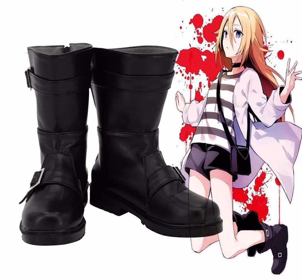 

Angels of Death Ray Rachel Gardner Cosplay Boots Black Shoes Satsuriku no Tenshi Cosplay Custom Made