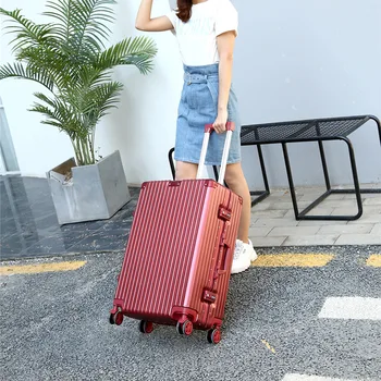 

Unisex Luxury Elegant Fashion Rolling Trolley Travel Suitcase Big Lock Kawaii Outdoor Carry on Luggage with Wheels 2020 New