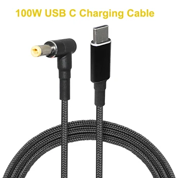 

1.8m 100W USB Type C to 5.5x2.5mm Male Plug Converter USB C PD Charger DC Charging Cable Cord for Asus Lenovo Toshiba Laptop