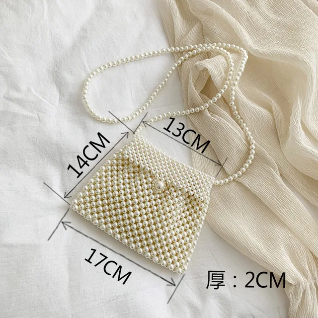 Mini Pearl Bag Handmade Vintage EVA Beaded Fashion Banquet Party Shoulder Bag Female 2019 Wedding Bags Luxury Women's Coin Purse A12