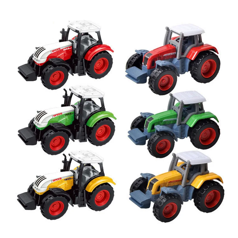 Mini ingeniería de aleaciones coche Construcción de juguetes modelo de coche Tractor vehículo agrícola Decoración Para horneado torta camión juguete clásico chico