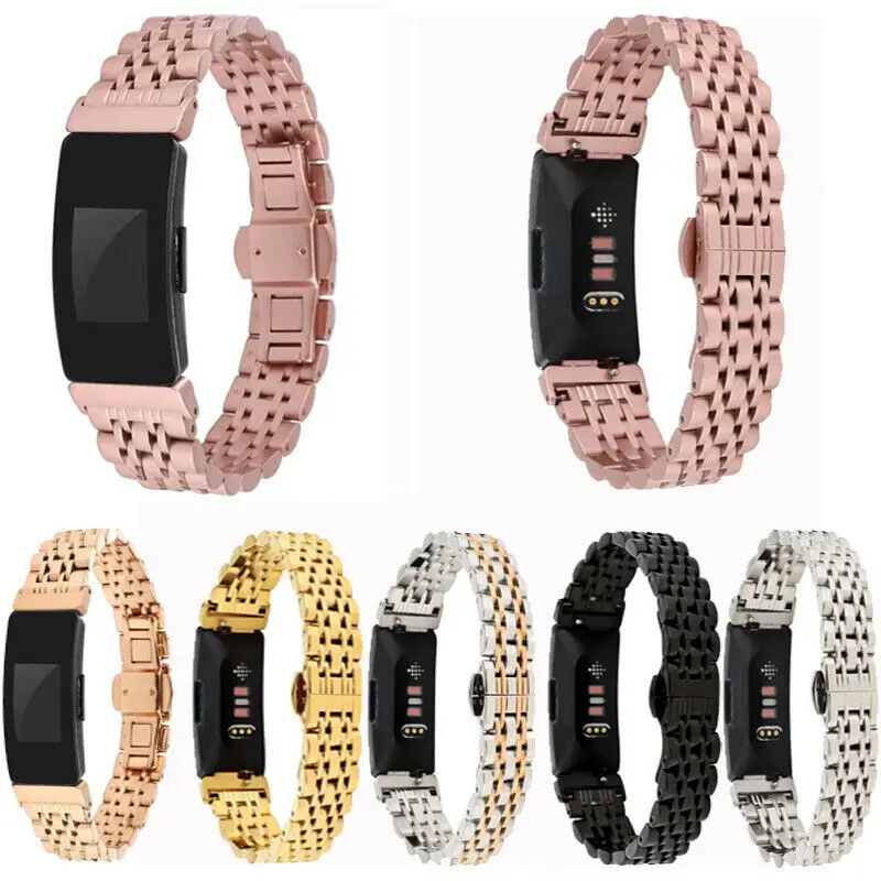 Новый модный сменный ремешок из нержавеющей стали для часов Fitbit Inspire HR |