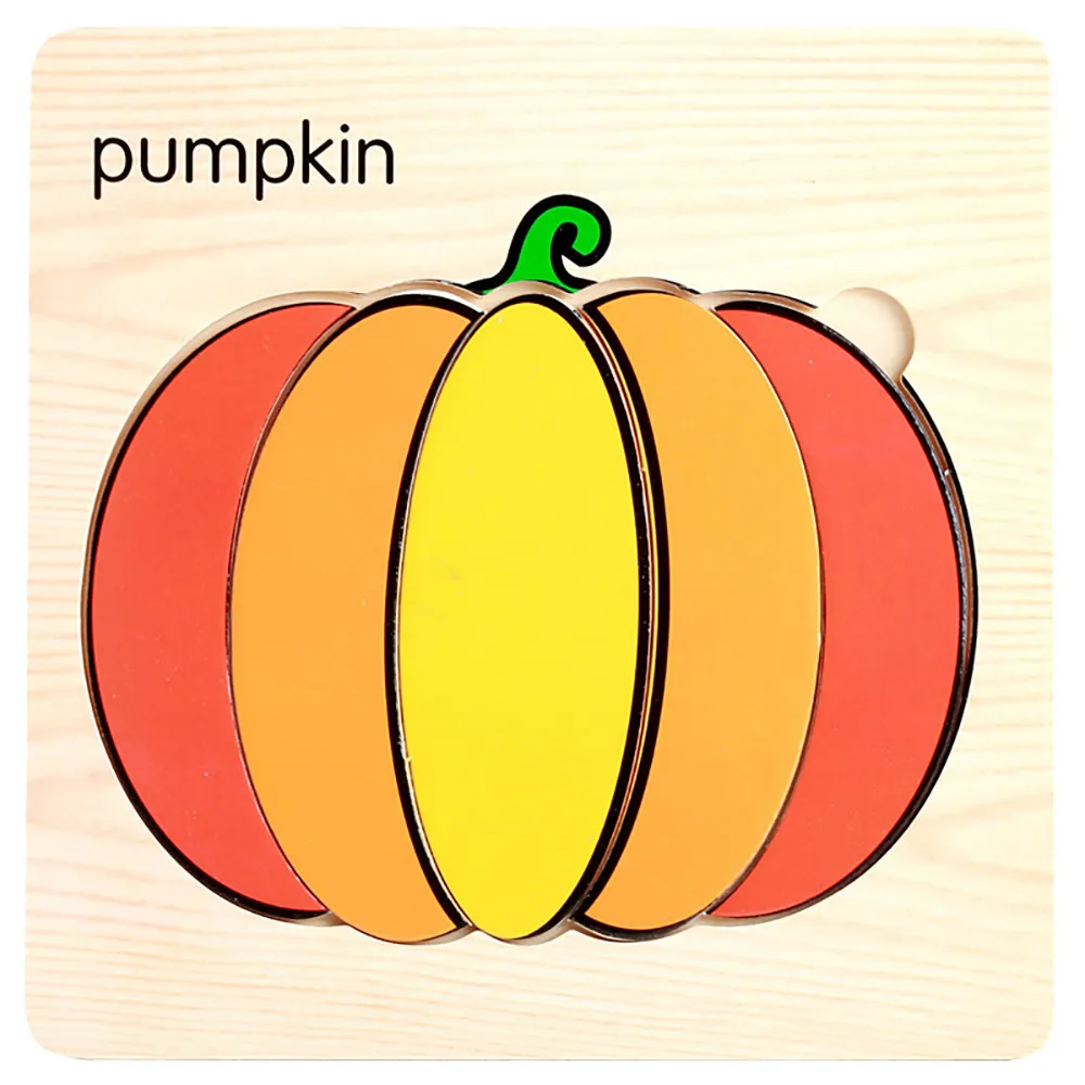 Baby Kids Training Toy Gift fruit Cognitive Puzzle Card Educational Wooden Toys Parent-child Interactive Game #A