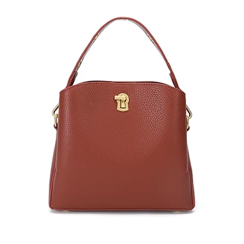 

Discount new 2020 Fashion Vintage Bucket Bag For Women Wide High High Leather Female Travel High Quality Shoulder Messenger Bag