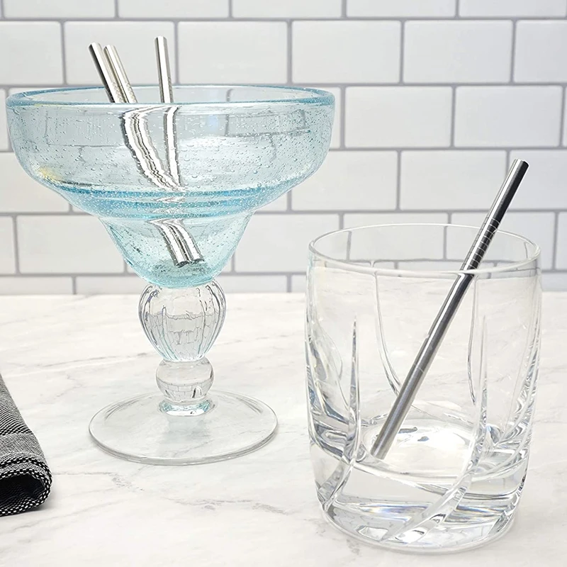 Metal Straw Set 4pcs 130/160*6mm Kids 304 Stainless Steel Straws Short Cocktail Glasses Reusable Drinking metal straws drinking straws stainless steel straw