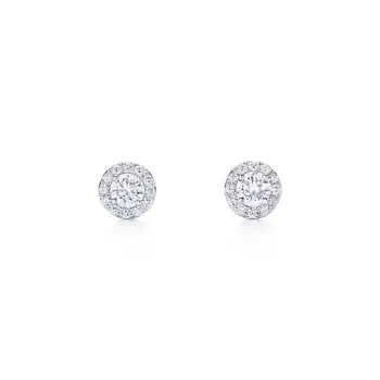 

ED TFB Original 925 Sterling Silver Simple Classic Woman Gem Earrings Jewelry with Original Logo Luxury Jewelry.