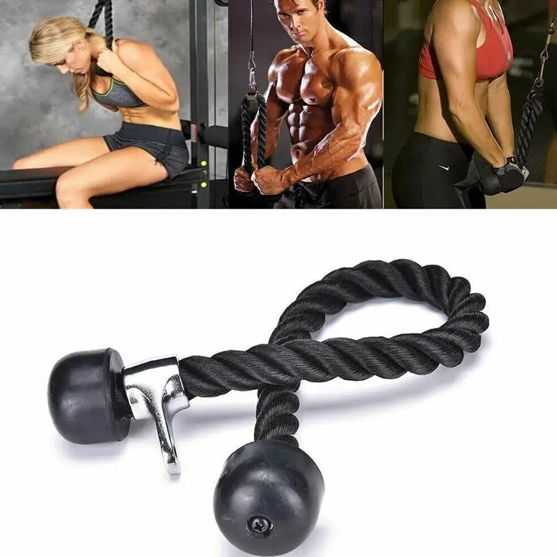 Touw Buik Crunches Kabel Pull Down Zijtakken Biceps фитнес тело Touw строительство Обучение тяга Spier тренажерный зал H3I3
