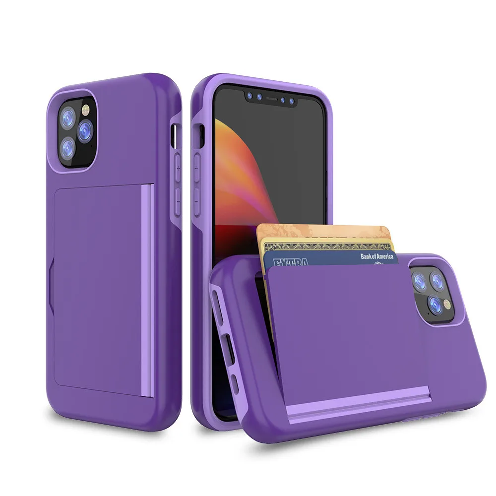 cute iphone 8 cases Candy Color Case For iPhone 11 Pro MAX 2019 7 8 Plus 6 6s X XS MAX XR Case Armor Card Slot Cover for iPhone 5.8 6.1 6.5 2019 7 8 phone cases for iphone 7