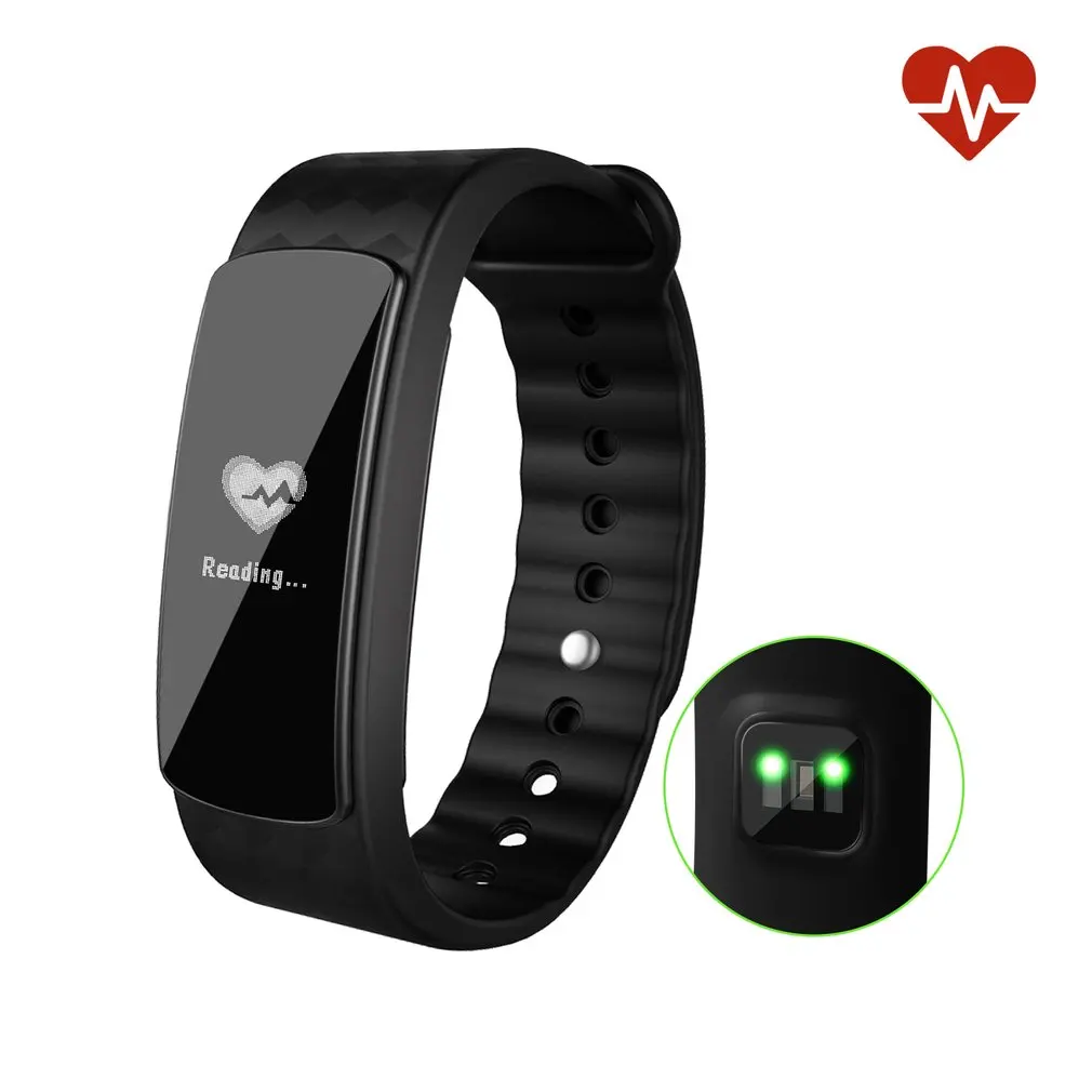 

LESHP Waterproof Fitness Sport Health Bracelet Tracker with Heart Rate Monitor Touch Screen Activity Tracking
