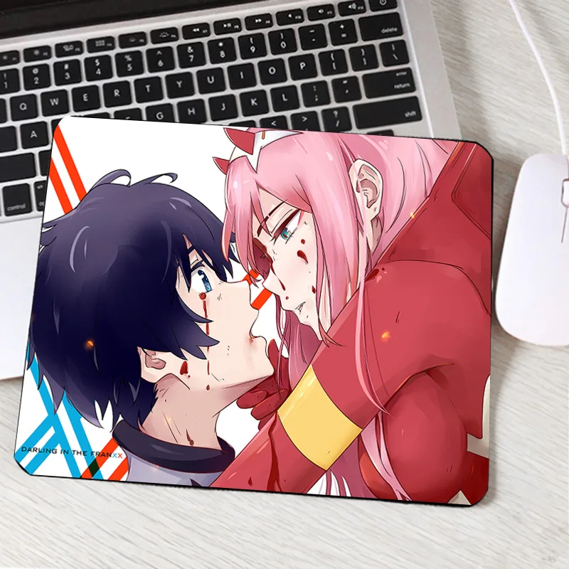 Творческий Аниме Коврик для мыши для девочек Darling в Franxx 02 милые девушки узор Мышь мат Pc теплоизолирующая подставка небольшой Размеры для геймера