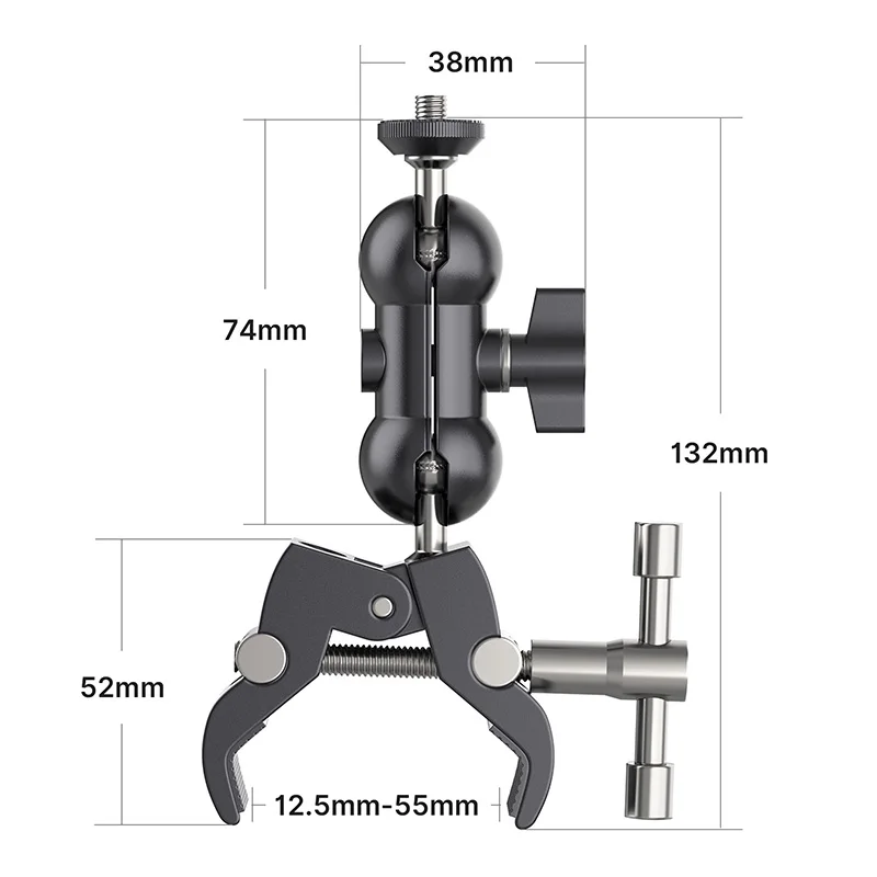 Mágica para Câmera Parafuso para Montagem de Microfone e Câmera Esférica com 1 Urig-braçadeira Super Braçadeira 3 8 Furo Monitor - 4 - Image 2