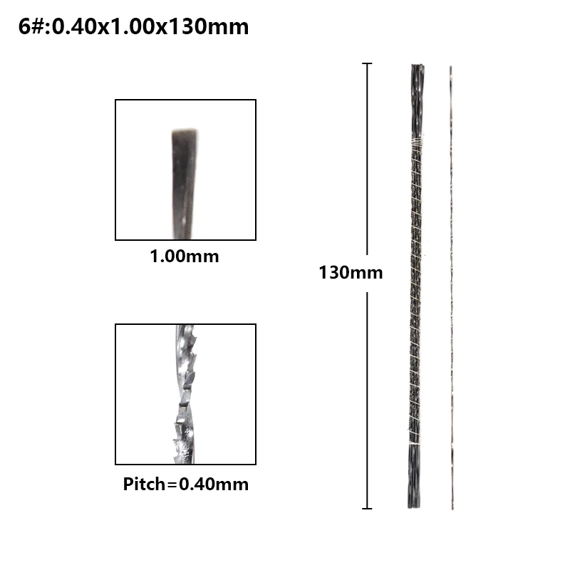 CMCP 144 шт. 130 мм Спиральные прокрутки пилы Набор лезвий для резки ювелирных изделий металла и каменной проволоки пилы для дерева ручной работы инструменты - Цвет: 144pcs NO 6