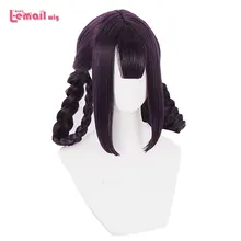 L-email парик Fate Grand Order Shuten Douji Косплей парики FGO труп Косплей Фиолетовый косы парик термостойкие синтетические волосы