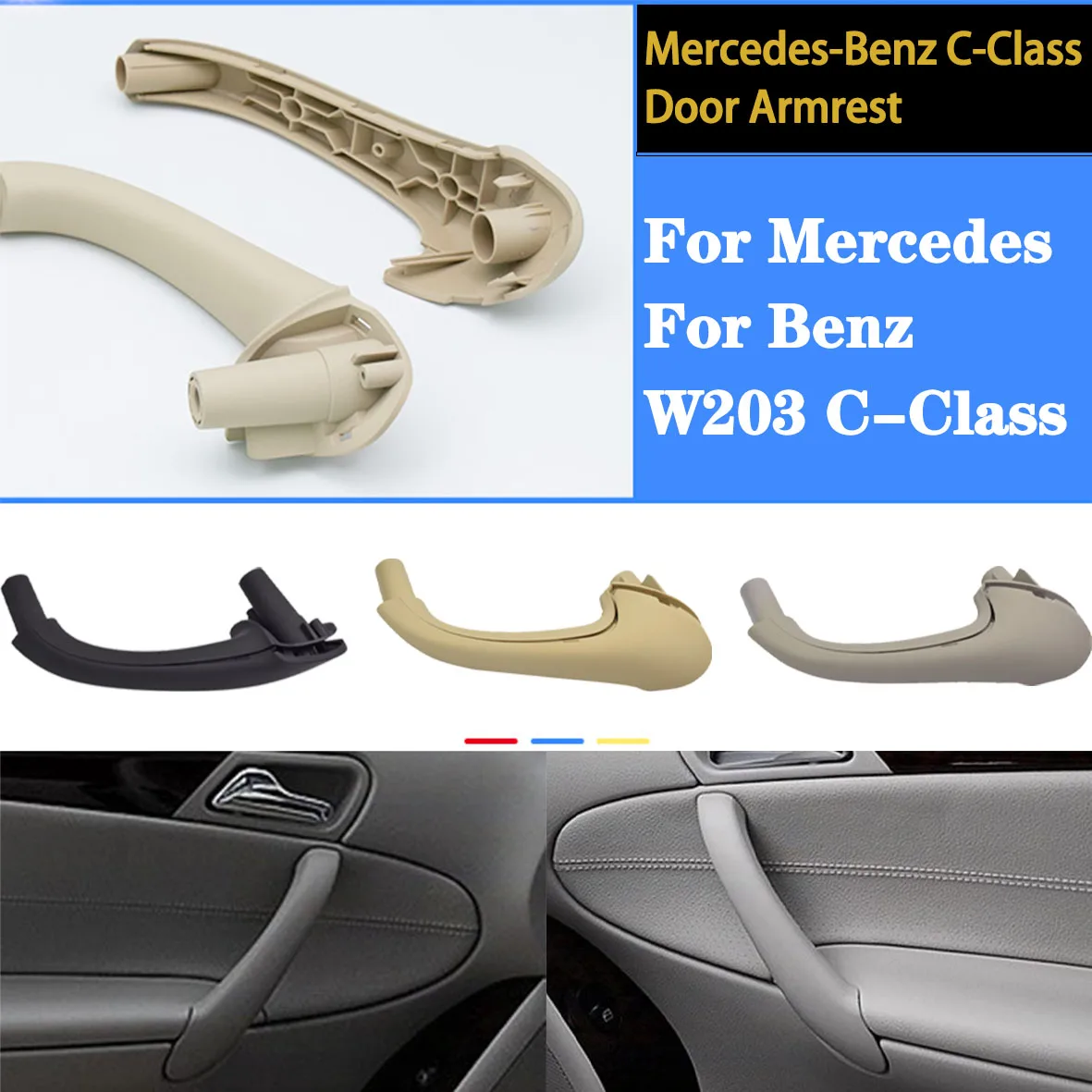 For Mercedes Benz C Class W203 2000 2007 Car Front Interior Inner Door