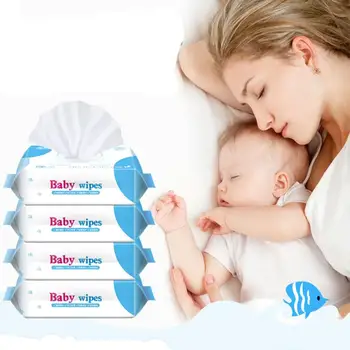 

60 Pumping Baby Children Microfiber Antibacterial Wet Wipe Tissue Clean Hand Health Care Baby Infant care Products