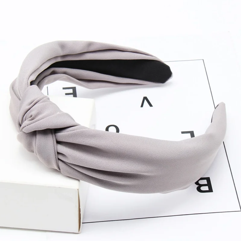 Xugar Hair Accessories Solid Bow-knot Women Hairband Simple Sweet Women Lady Hair Hoop Makeup Sport Cross Headwear