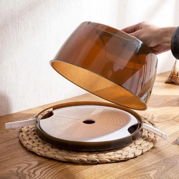 

Lock Design Transparent Cake Bread Gift Box Plastic Portable Packaging Boxes 10 Inches Birthday Cake Box