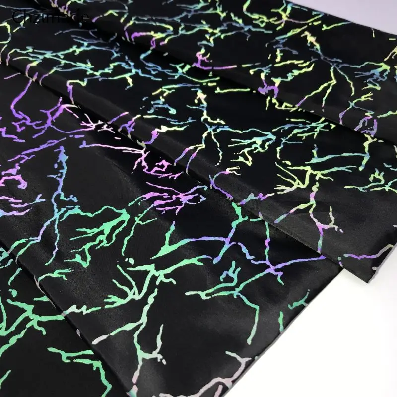 Chzimade 45x150 см Радужная ночь Переливающаяся светоотражающая ткань ручной работы ткань для сумки Подушка Швейное Ремесло «сделай сам»