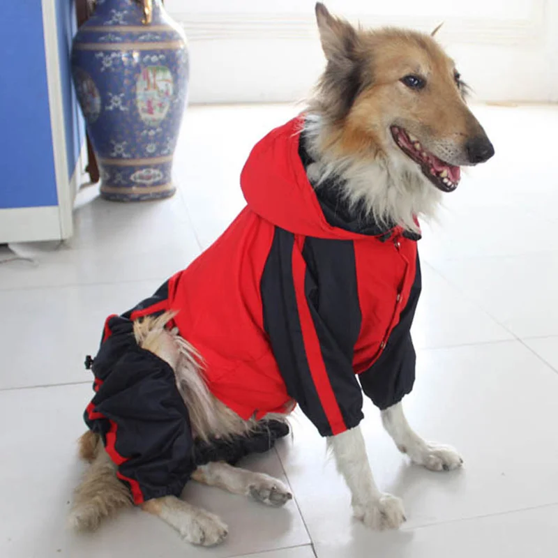 Pet дождевик для маленьких собак водонепроницаемая одежда для больших собак уличное пальто дождевик светоотражающий щенок большой Попона для собаки дышащая сетка