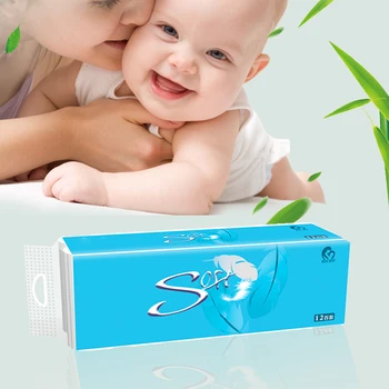 

12 Rolls Toilet Paper Bulk Rolls Bath Tissue White Strong Sopaper Household Bathroom Kitchen Supplies