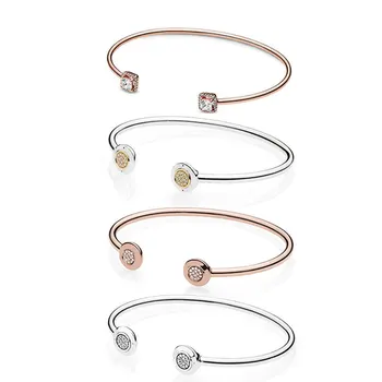 

PDB SL 25 925 Sterling Silver Original PAN Bracelets For Women Original Charm Diy Bracelet NOT FADE High Quality 1:1 Template