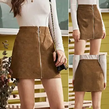 

Women Mini Bodycon Mini Skirt High Waist Skater Club Dress Casual Short Cocktail