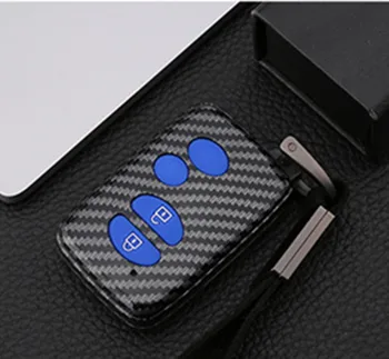 

Carbon silicone Car Key Case Cover For Toyota Chr C-hr Land Cruiser 200 Avensis Auris Corolla RAV4 Prius Prado Camry Crown Yaris