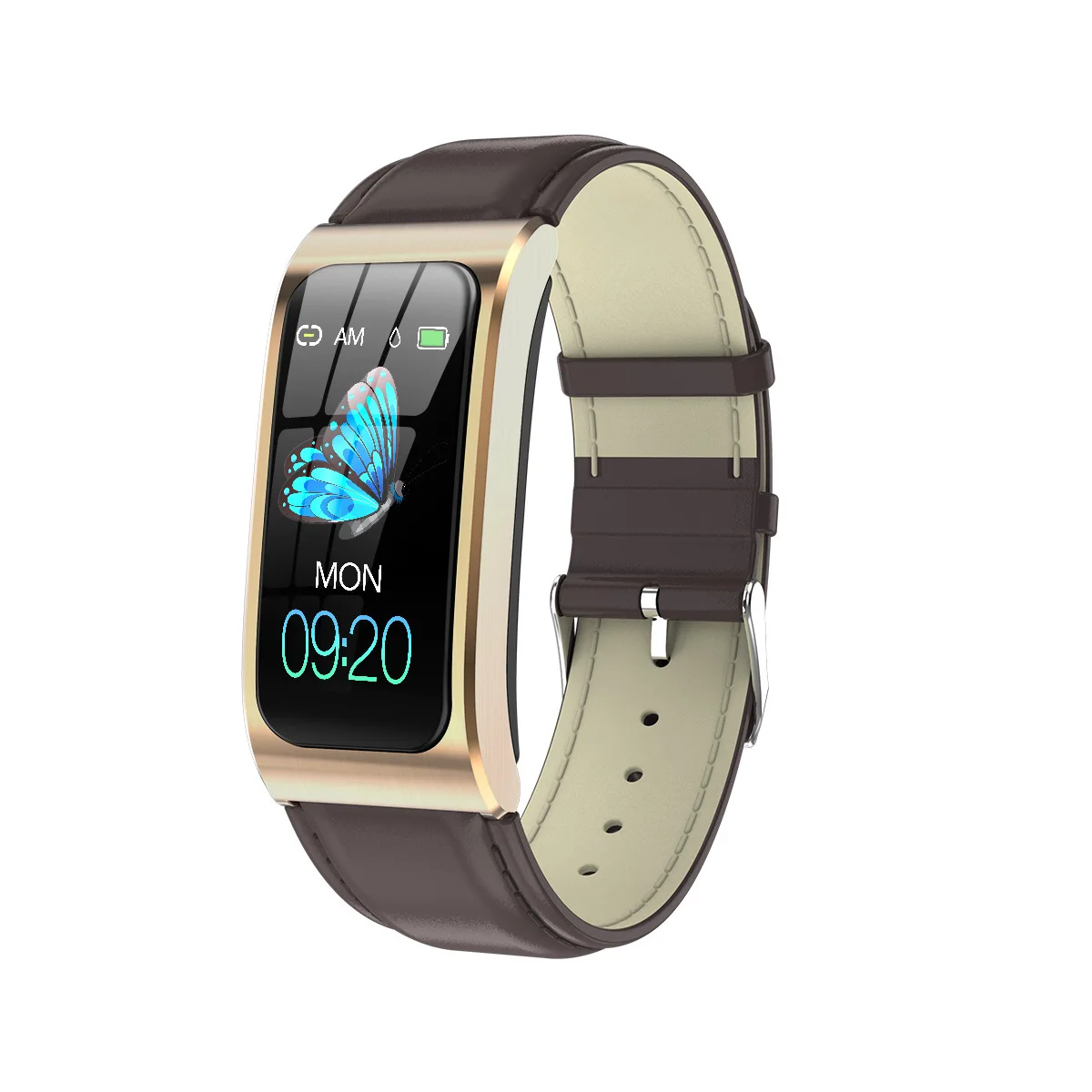

New Products AK12 Business Casual Sports Bracelet 1.14 High-definition Big Screen IP68 Waterproof Heart Rate Meter Step Smart Re