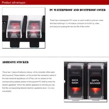 6 банд 12 в высокое качество водонепроницаемый и пылезащитный кулисный переключатель панели автоматические выключатели для автомобиля RV Морской лодки Универсальный A6HE