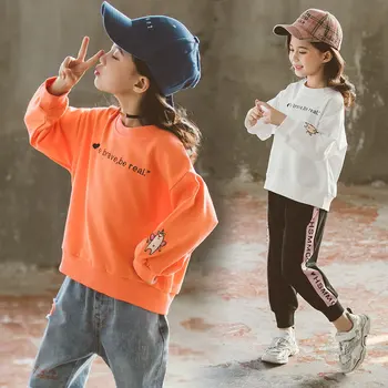 

2020 Baby Girls Sweatshirts Spring Autumn Children Hoodies Letters Printed Long Sleeve Cotton Sweatshirts Kids T-shirt Clothes