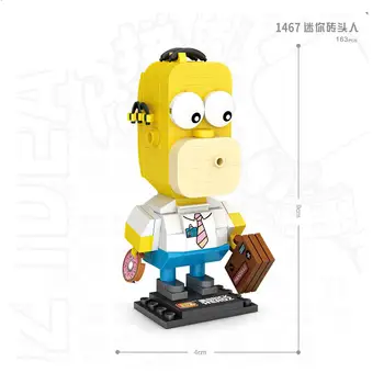 

1467 LOZ Cartoon Simpsoned Mini Figures Building Blocks Totoro Bear Miyazaki Anime Bricks Headz Toys for Collection Blocks