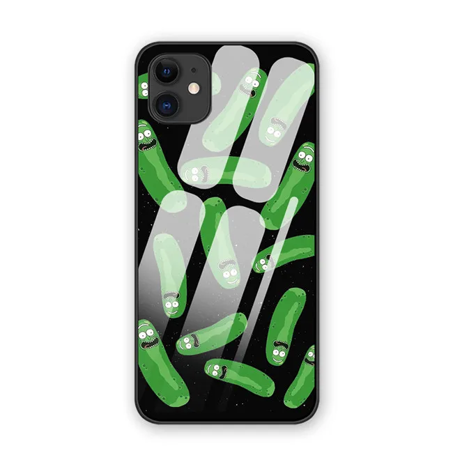 Новые чехлы Rick and Morty для iphone 7 8 6 6S Plus Роскошный чехол из закаленного стекла для телефона iphone 11 11Pro X XR XS MAX - Цвет: 5