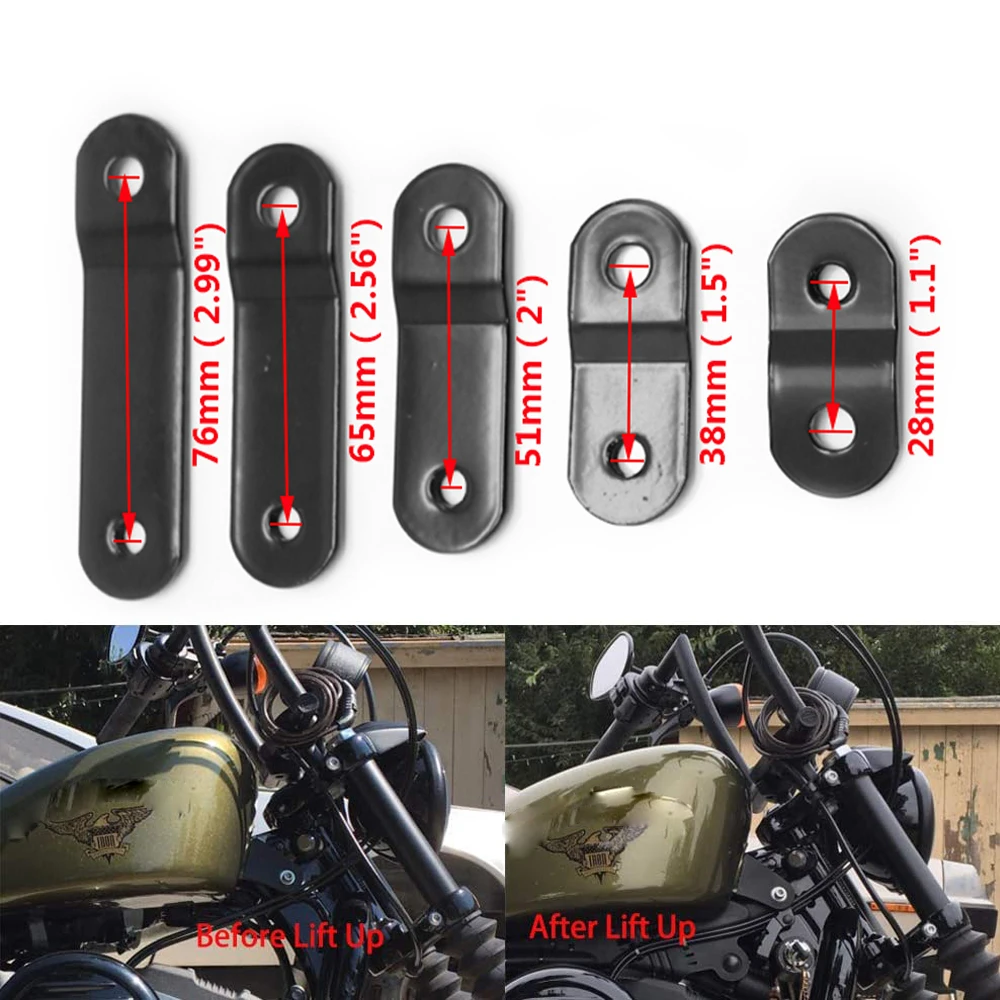 2 Inches Motorcycle Gas Tank Lift Riser Kit for Harley Sportster Nightsters Iron 883 XL883 1200 48 72 1995-up 